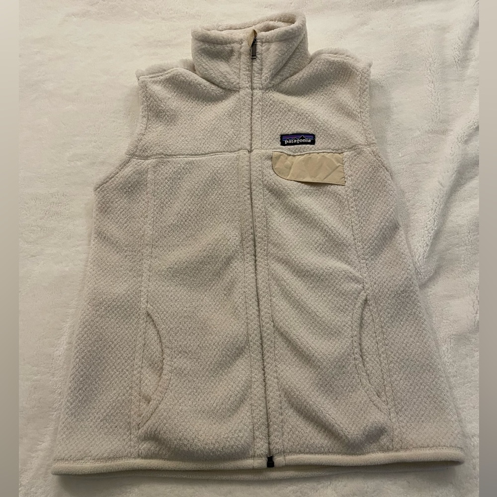Patagonia Women’s Fleece Vest in Raw-Linen White Size Small